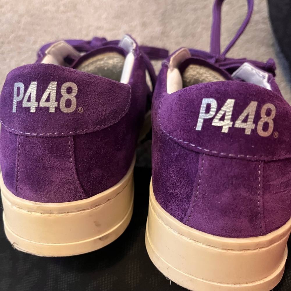 🆕 P448 Jack Suede size 6 1/2 Women's Purple Suede Sneakers - Picture 3 of 10